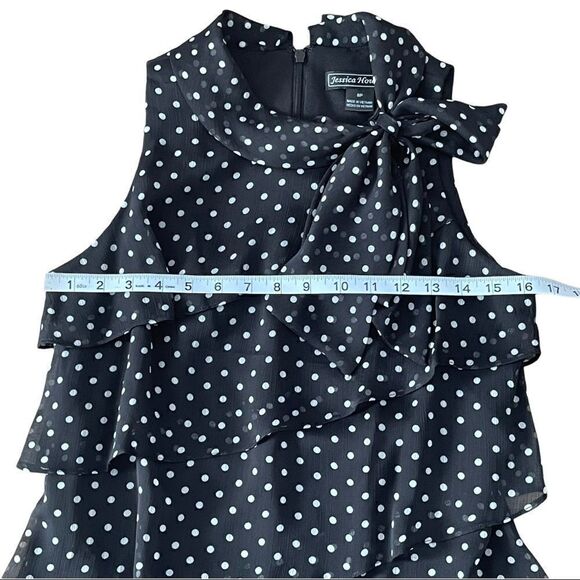 Jessica Howard Polka Dot Tiered Dress Sz 8P - Picture 6 of 12